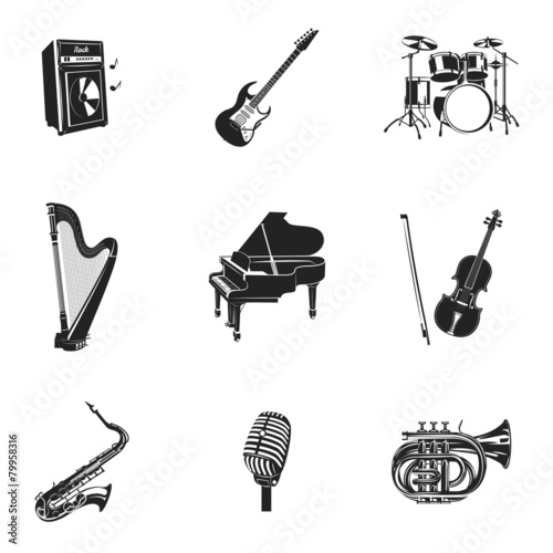 Musical Instruments And Equipment Set