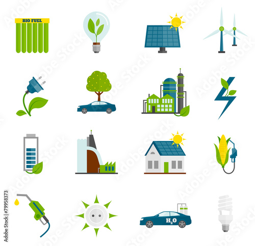 Eco Energy Flat Icons