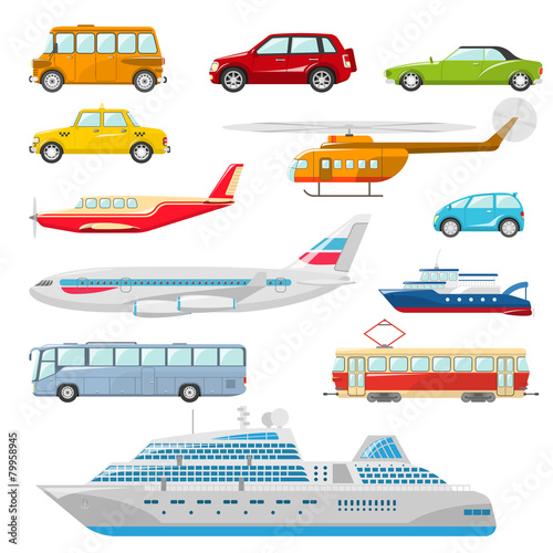 Transport Icons Flat