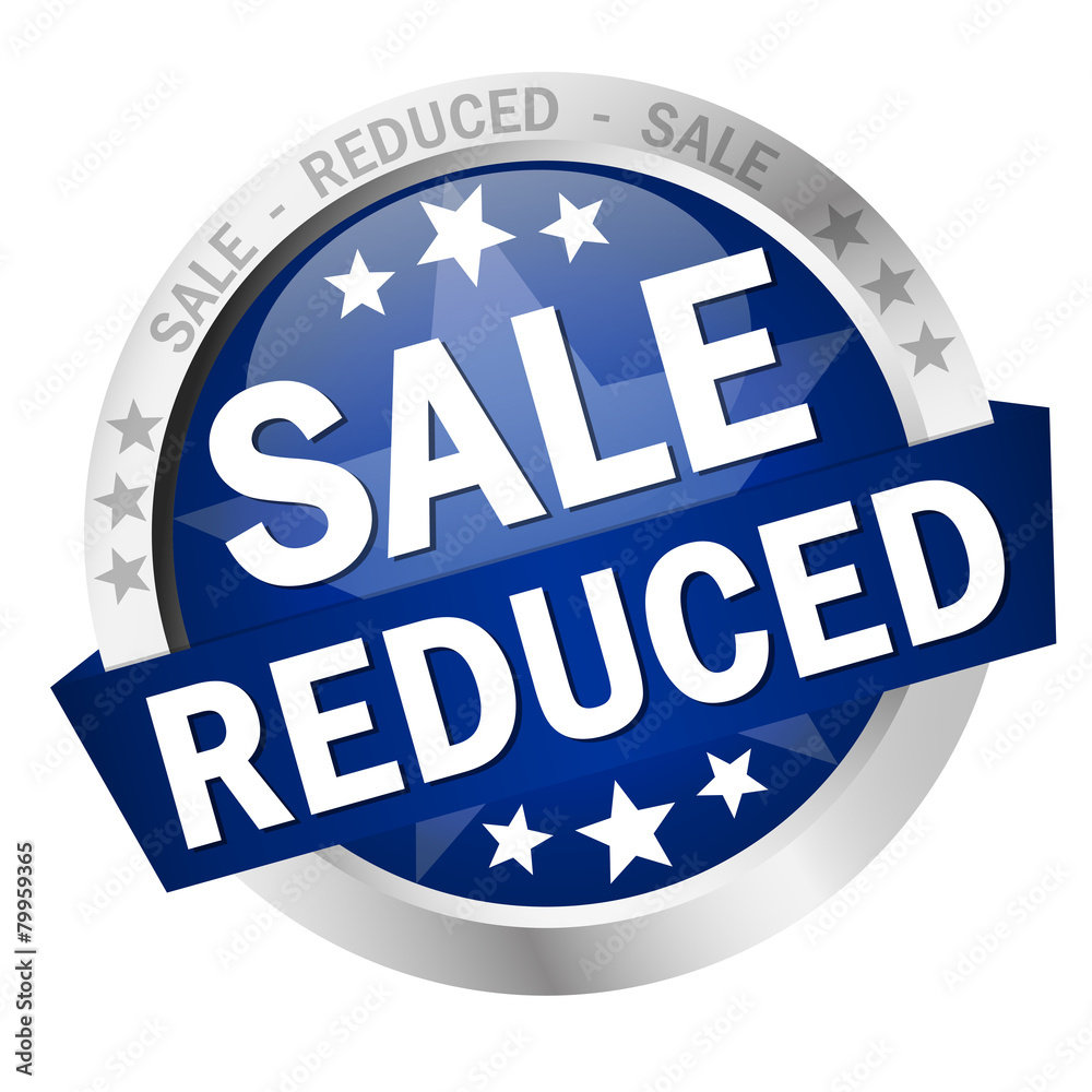 Button with banner SALE reduced Button with banner SALE reduced