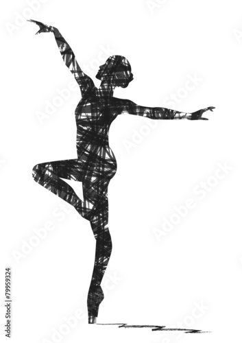 silhouette astratta di ballerina