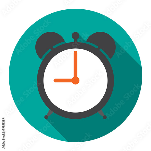 Alarm Clock in flat vector illustration