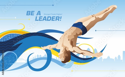 be a leader_swimming