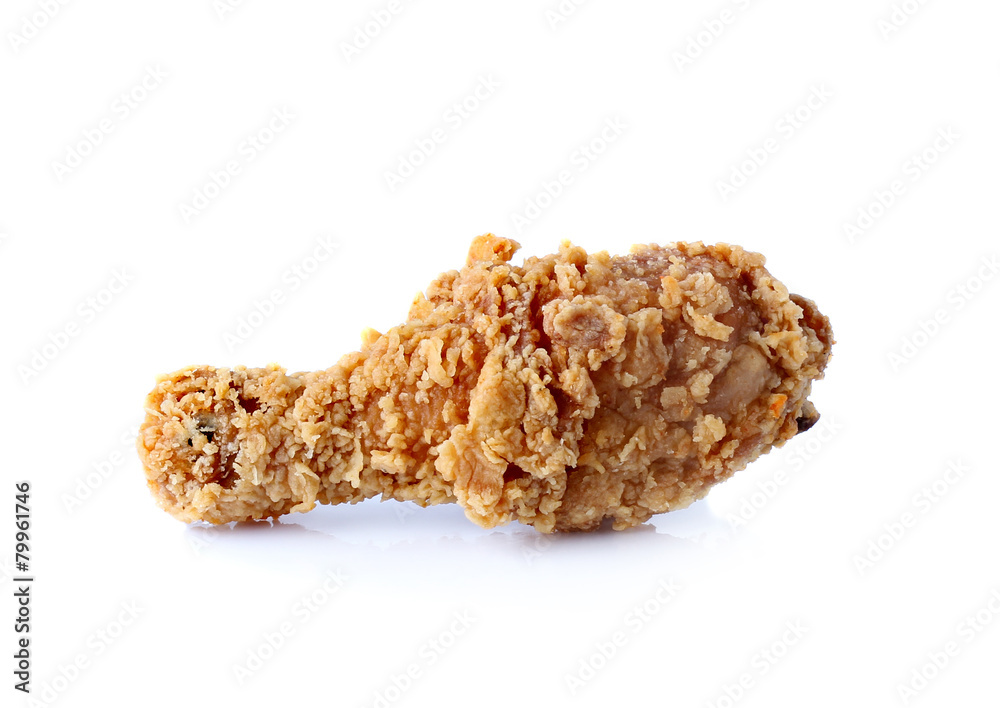 Fried chicken isolated on white background Fried chicken isolated on white background