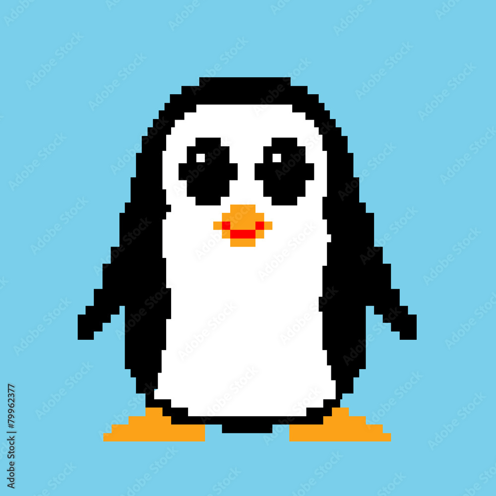 Obraz premium pixel penguin