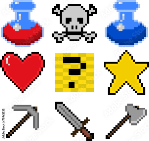 Pixel art game element