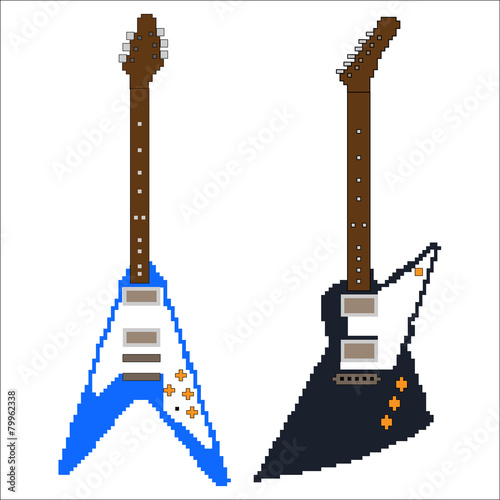 Pixel art electric guitar