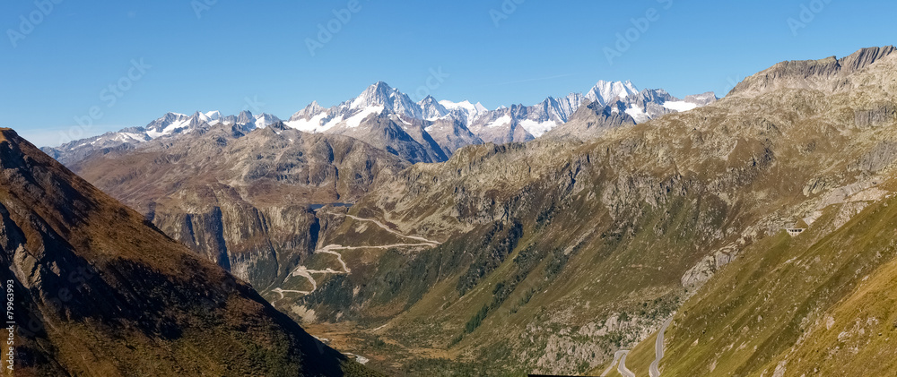 Swiss Alps, View of Grimsel pass