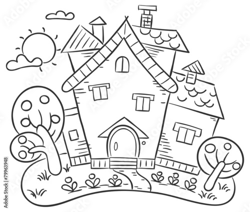 Countryside house with a garden