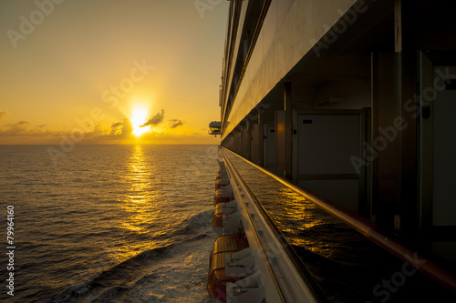 sunset view from ship balcony © Wollwerth Imagery