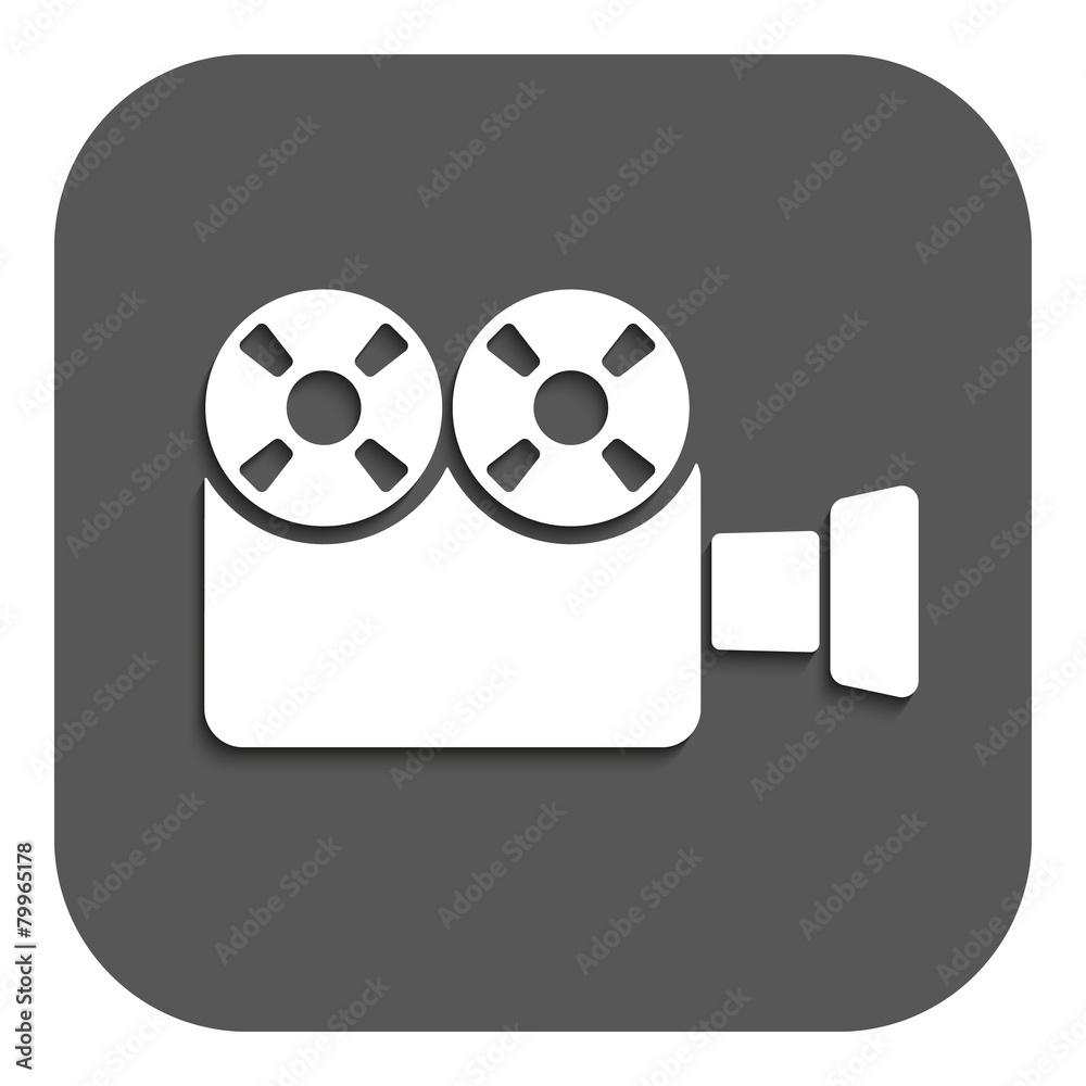 The video camera icon. Camcorder symbol. Flat The video camera icon. Camcorder symbol. Flat