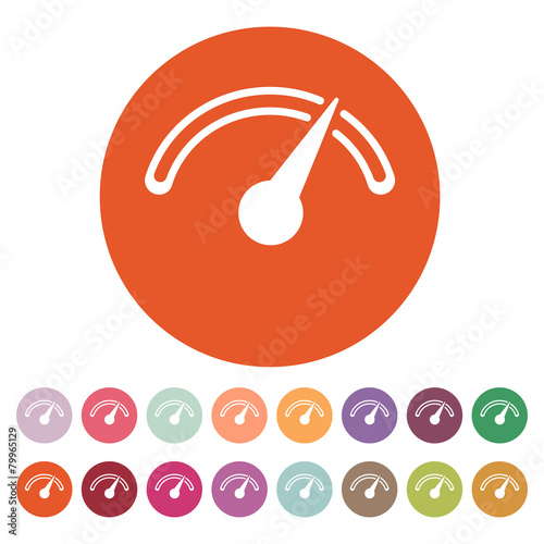 The tachometer, speedometer and indicator icon