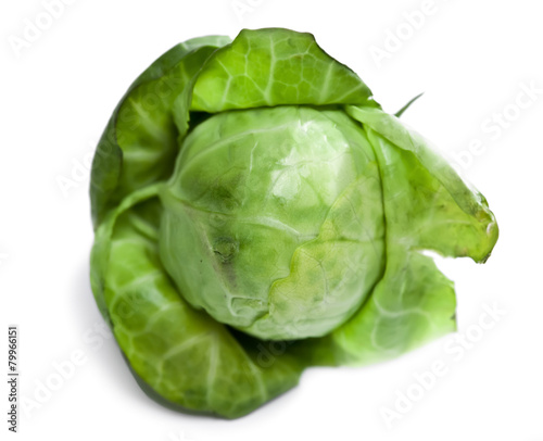 Brussels sprout, isolated on a white background, 