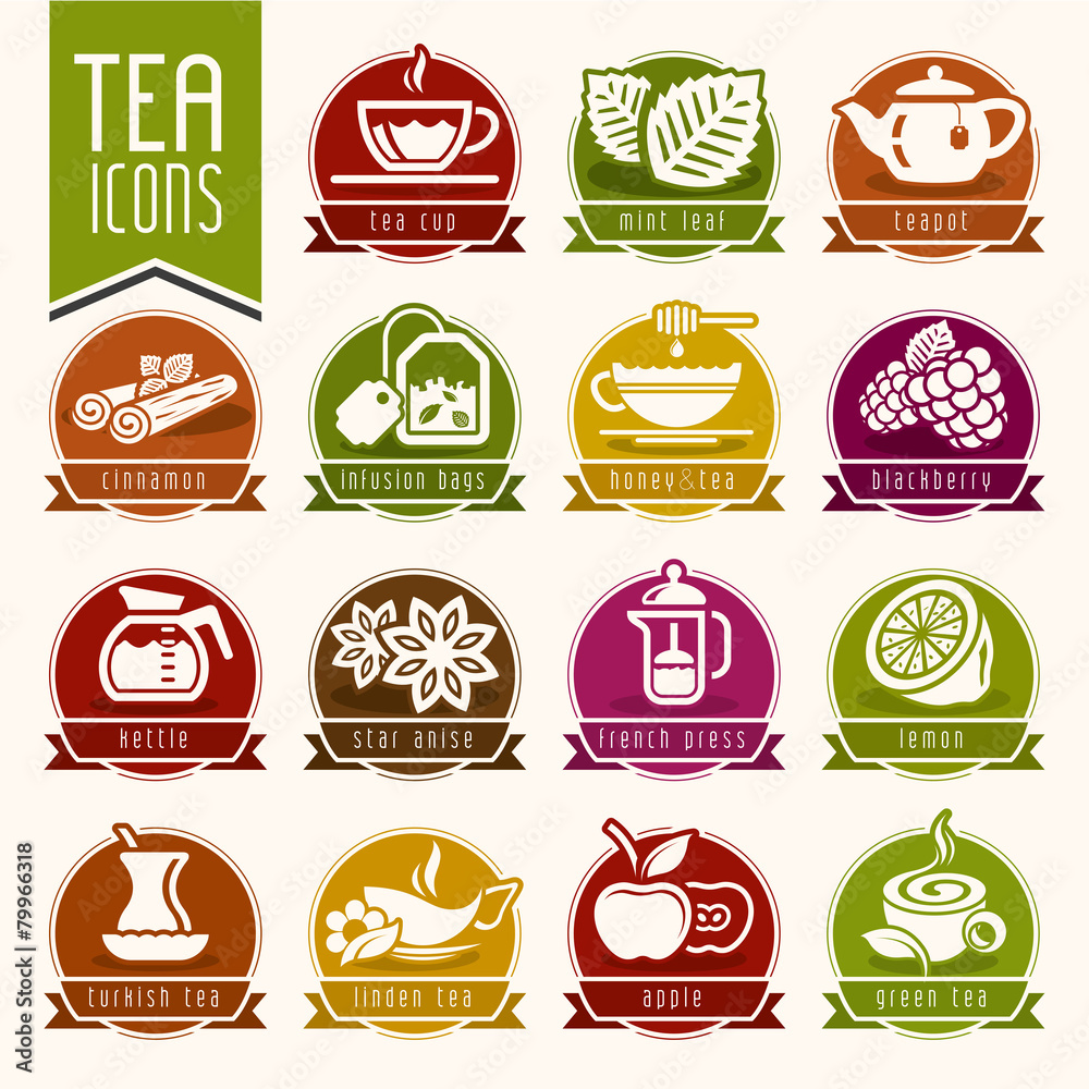 Tea icon set Tea icon set