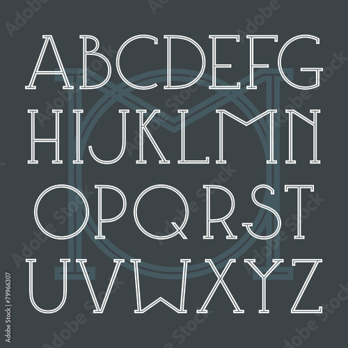 Serif font medium in classic style