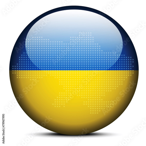 Map with Dot Pattern on flag button of Ukraine