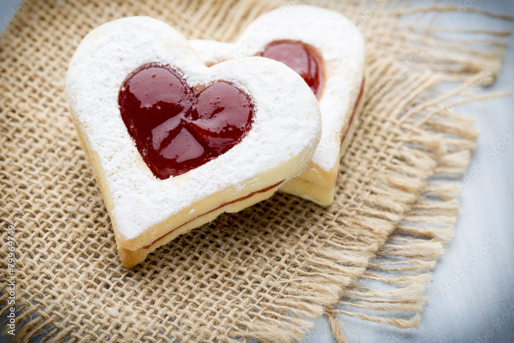Fototapeta premium Cookies heart shape.