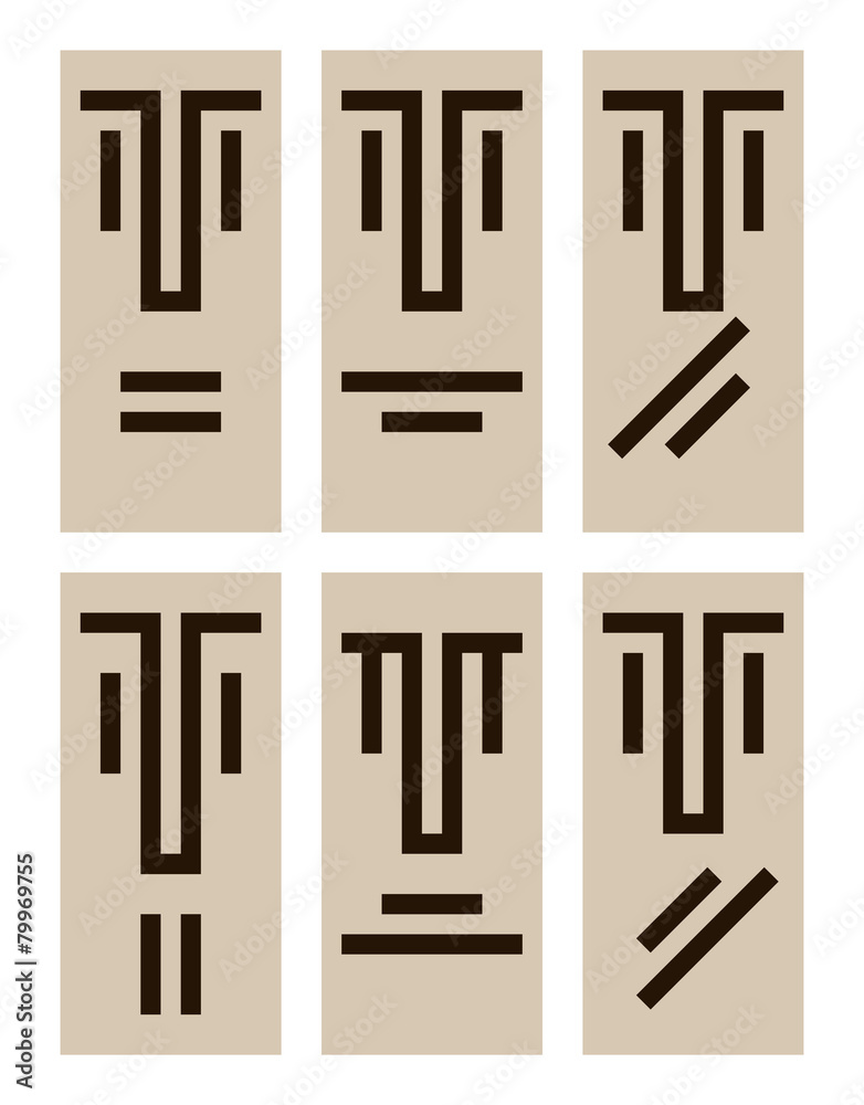 Rectangular avatars expressing human emotions. Rectangular avatars expressing human emotions.