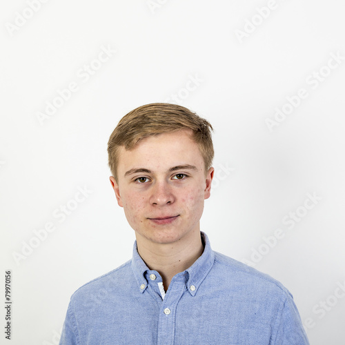 sixteen years old caucasian boy photo