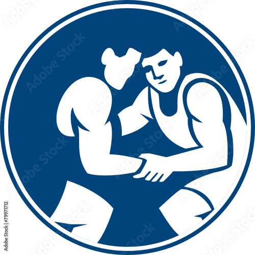 Wrestlers Wrestling Circle Icon