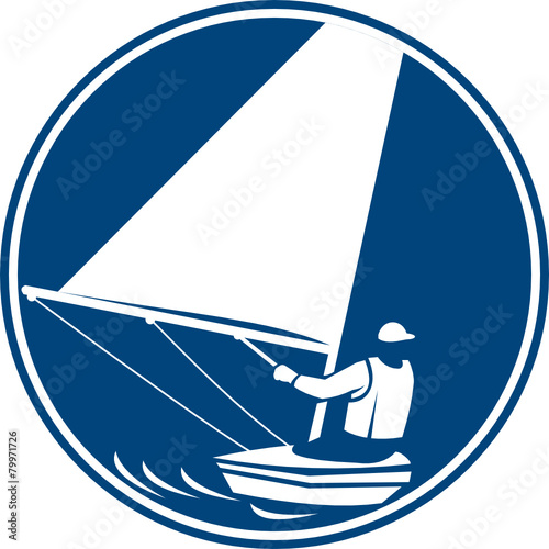 Sailing Yachting Circle Icon