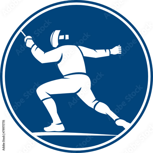 Fencing Side Circle Icon
