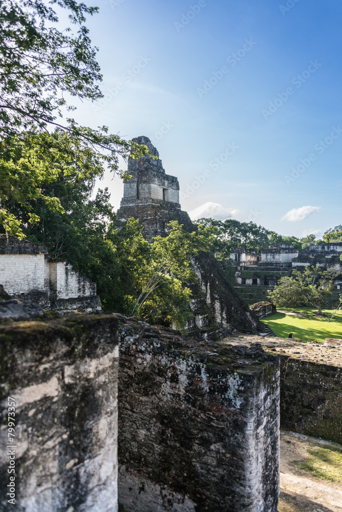 Mayan ruins at Tikal, National Park. Traveling guatemala, centra Mayan ruins at Tikal, National Park. Traveling guatemala, centra