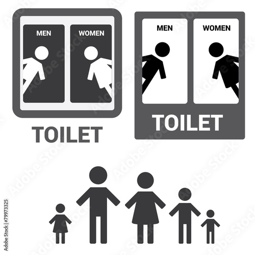 Vector Man and Woman restroom sign