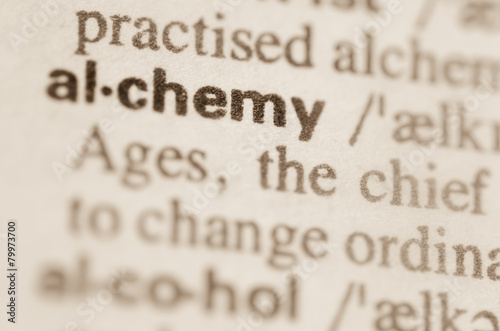 Dictionary definition of word alchemy