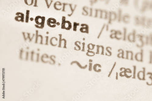 Dictionary definition of word algebra