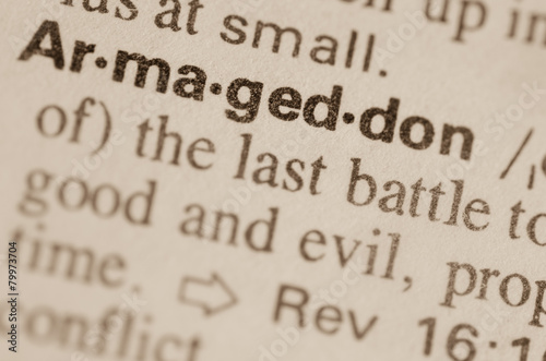 Dictionary definition of word Armagedon