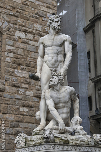 Hercules and Cacus statue in front of Palazzo Vecchio  Florence