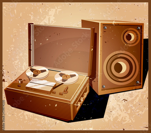 retro reel tape recorder