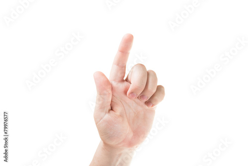 hand on the isolated background