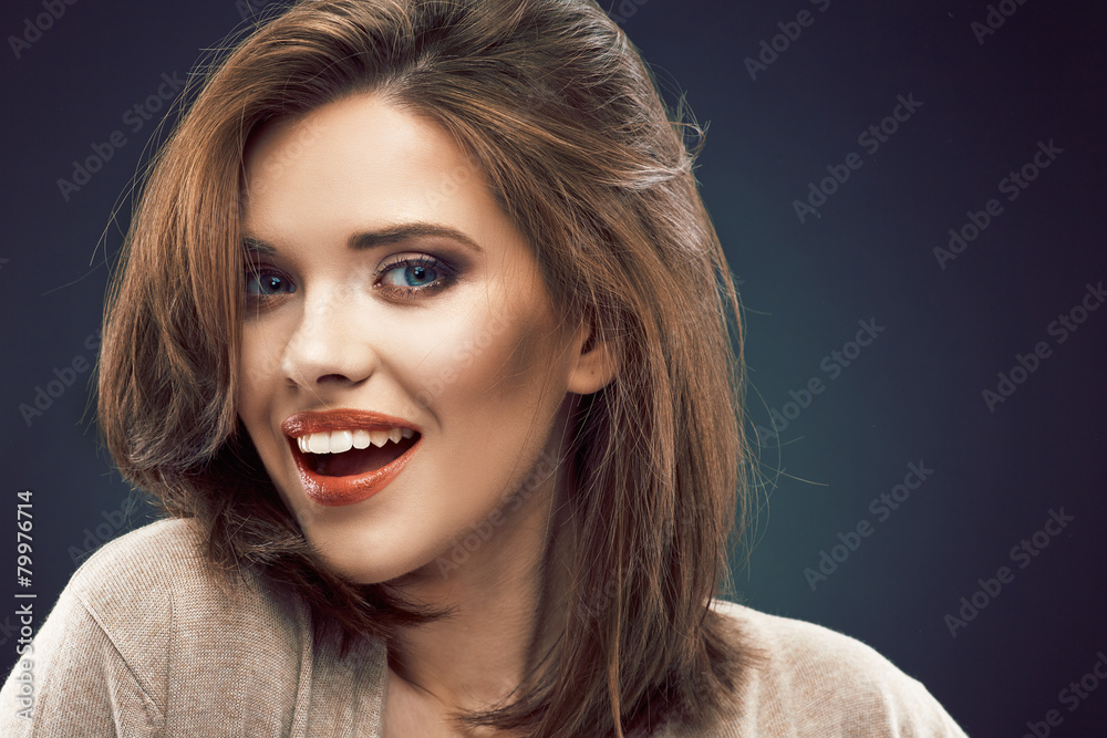 Beauty woman face portrait close up. Beauty woman face portrait close up.