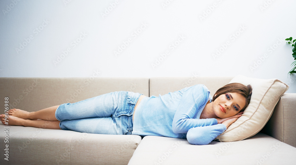 Woman relaxing at home. Woman relaxing at home.
