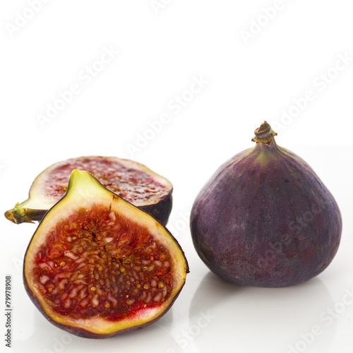 Fresh figs isolated on white background