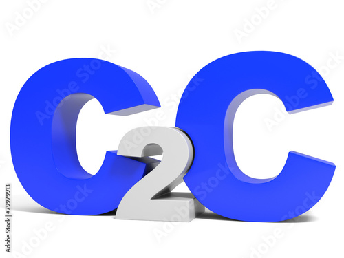 C2C volume letters on white background. photo