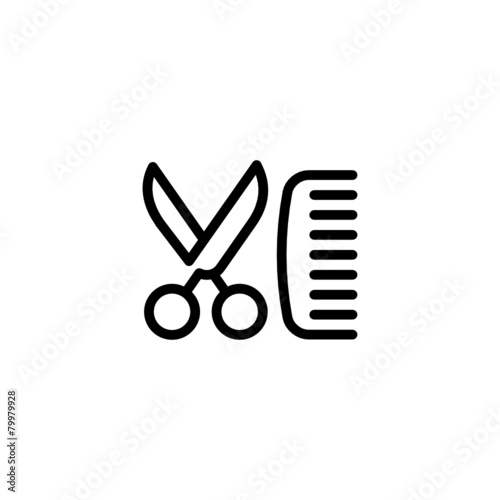 Hair Salon - Trendy Thin Line Icon