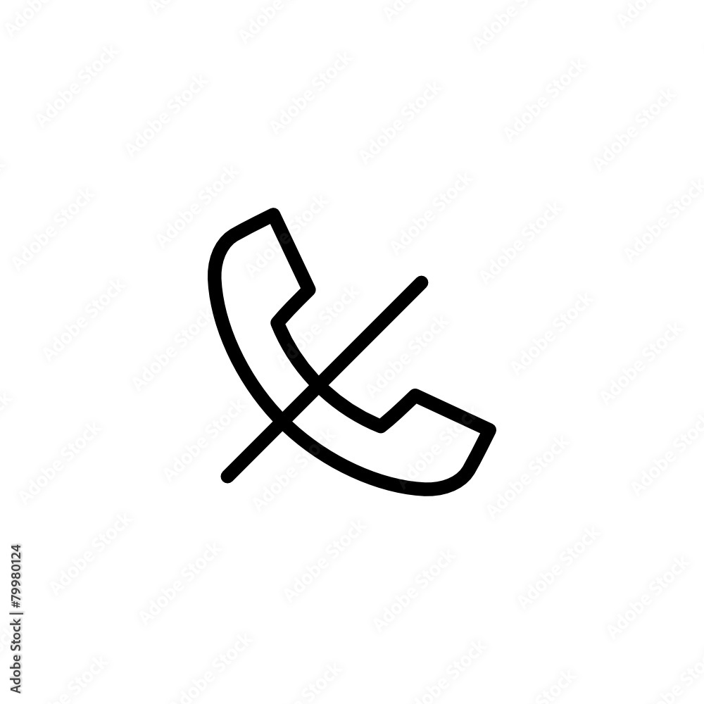 End Call - Trendy Thin Line Icon End Call - Trendy Thin Line Icon