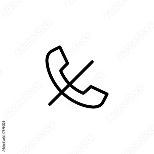 End Call - Trendy Thin Line Icon