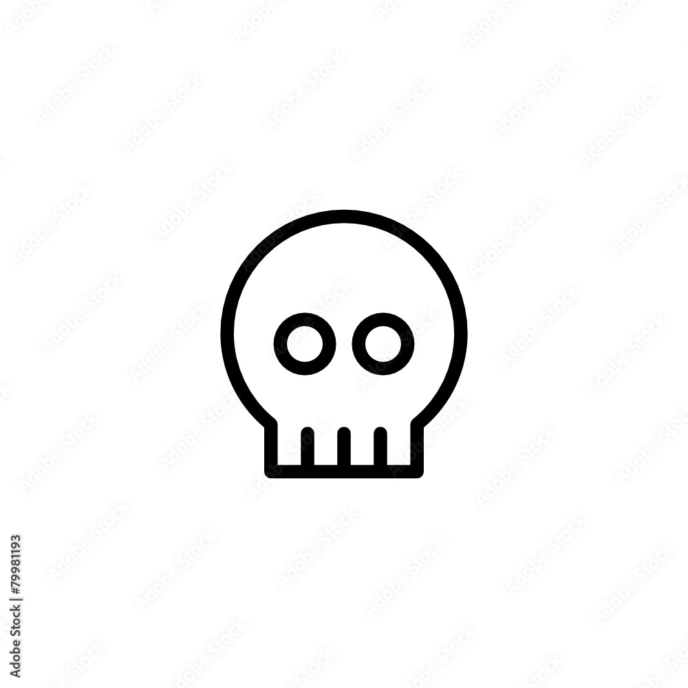 Skull - Trendy Thin Line Icon Skull - Trendy Thin Line Icon