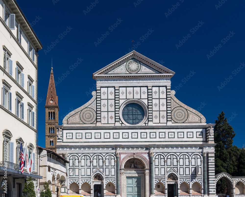 Basilica of Santa Maria Novella and campanile, Florence, Italy