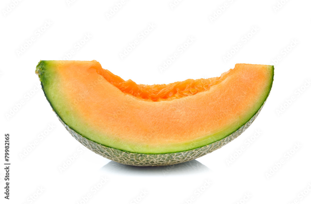 cantaloupe melon on white background cantaloupe melon on white background