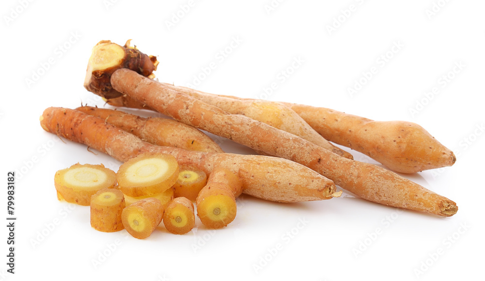 Fingerroot, Kaempfer, Boesenbergia on white background Fingerroot, Kaempfer, Boesenbergia on white background