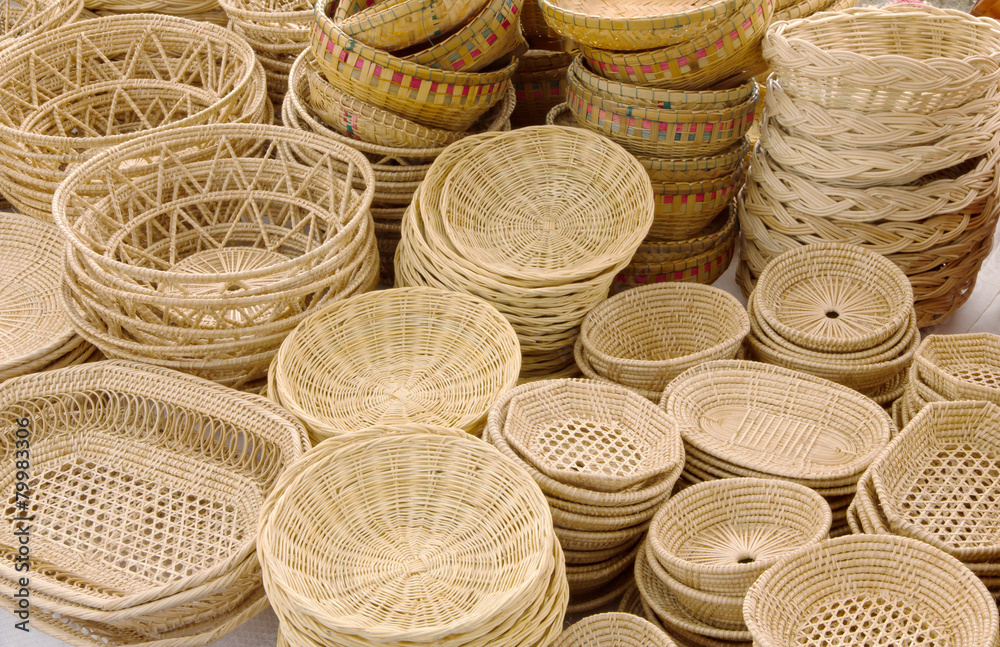 Wicker Baskets - Stock Image Wicker Baskets - Stock Image