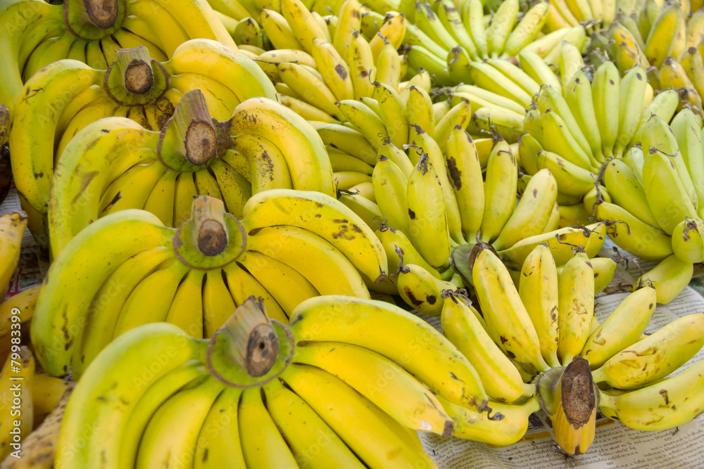Bananas on a Market - Stock Image