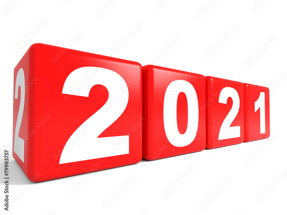 2021 New Year cubes. 2021 New Year cubes.
