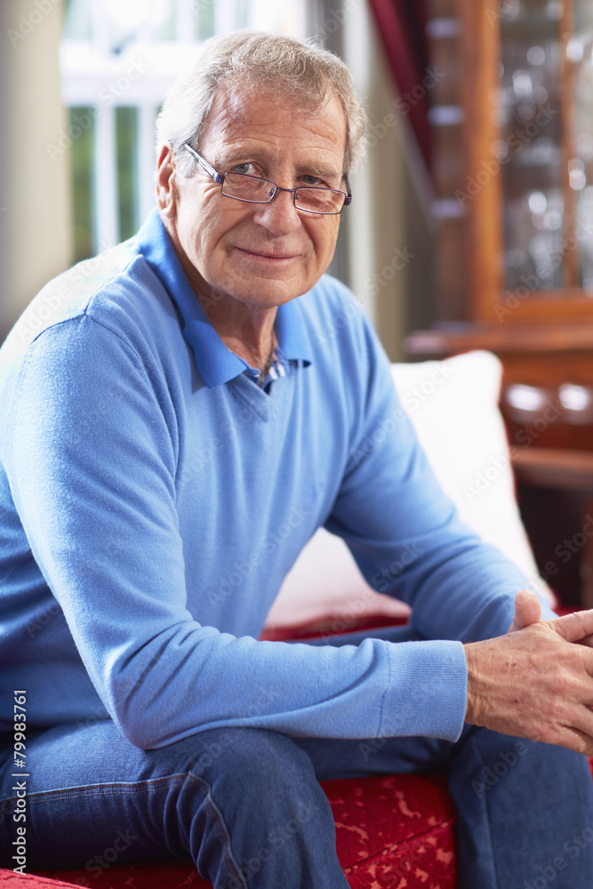 Confident senior man at home Confident senior man at home
