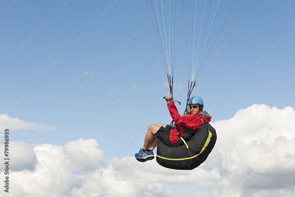 Paraglider up in the air Paraglider up in the air